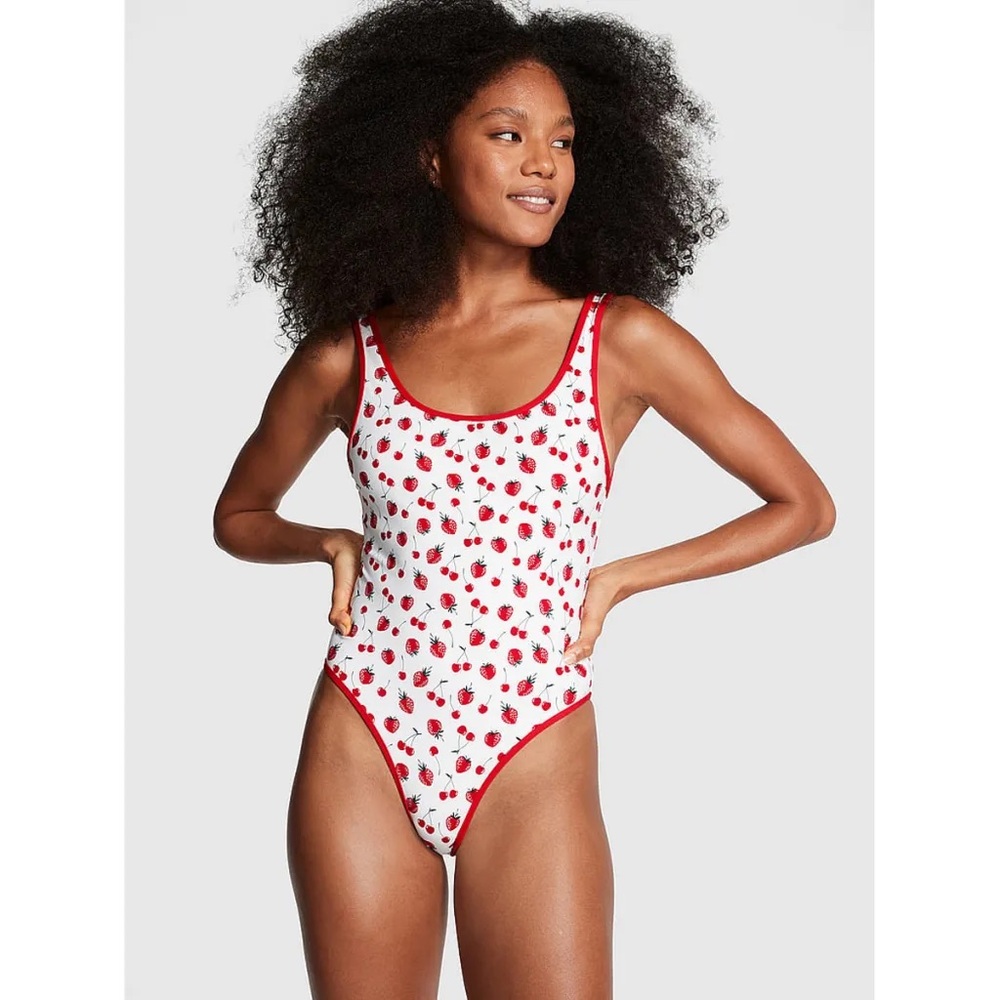 Frankies bikinis VS pink one piece swimsuit
